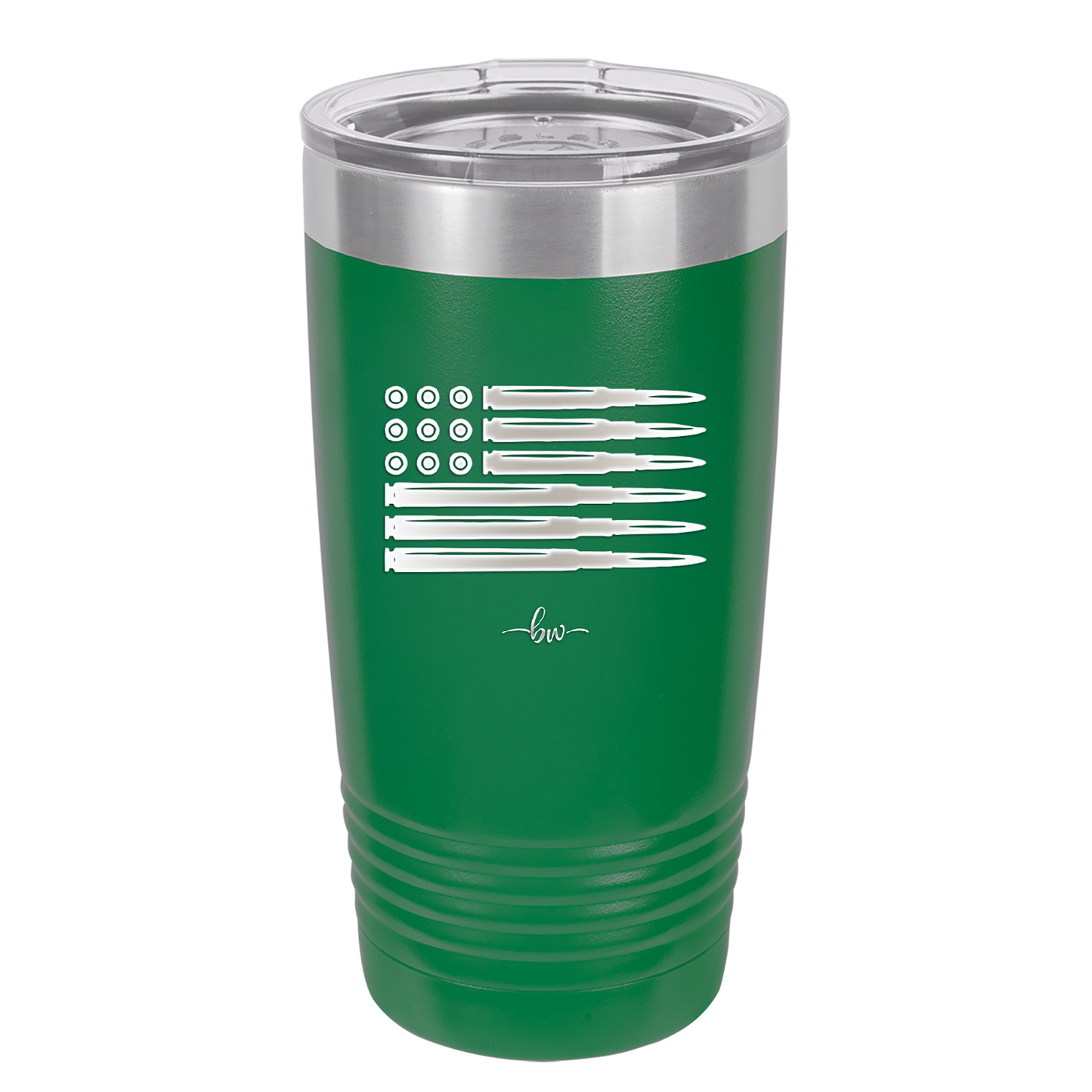 Bullet Flag - Laser Engraved Stainless Steel Drinkware - 1253 -