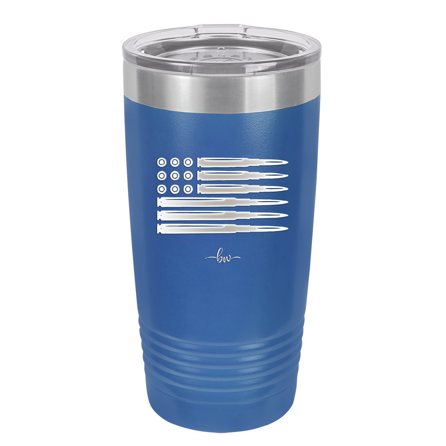 Bullet Flag - Laser Engraved Stainless Steel Drinkware - 1253 -