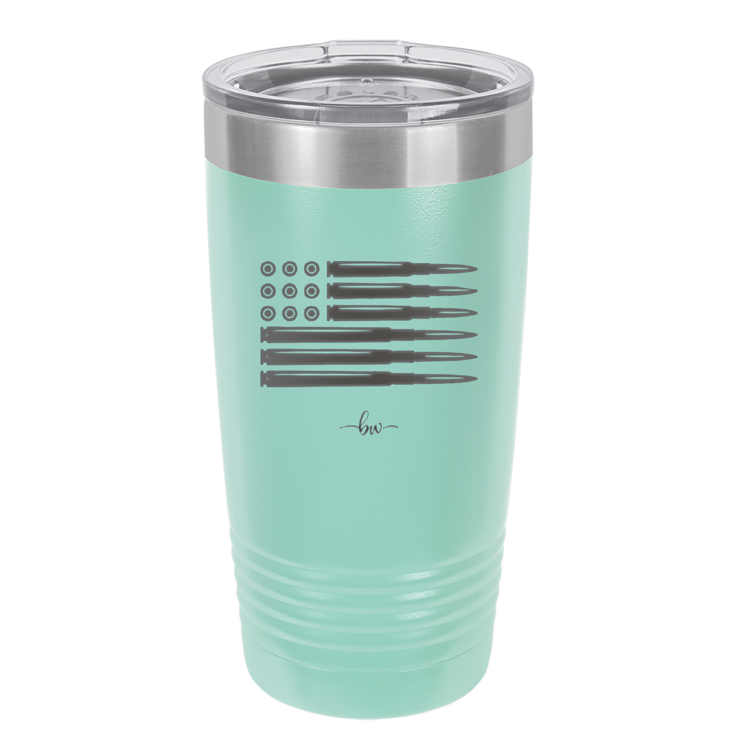 Bullet Flag - Laser Engraved Stainless Steel Drinkware - 1253 -