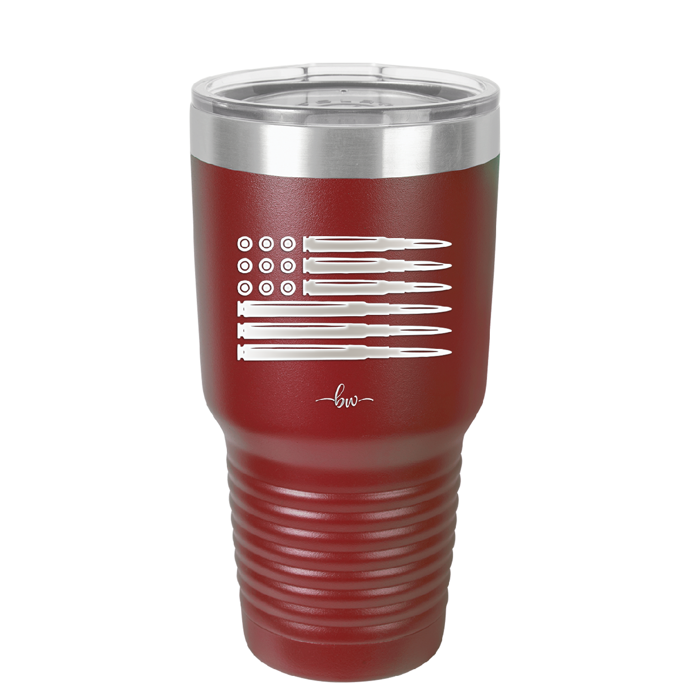 Bullet Flag - Laser Engraved Stainless Steel Drinkware - 1253 -