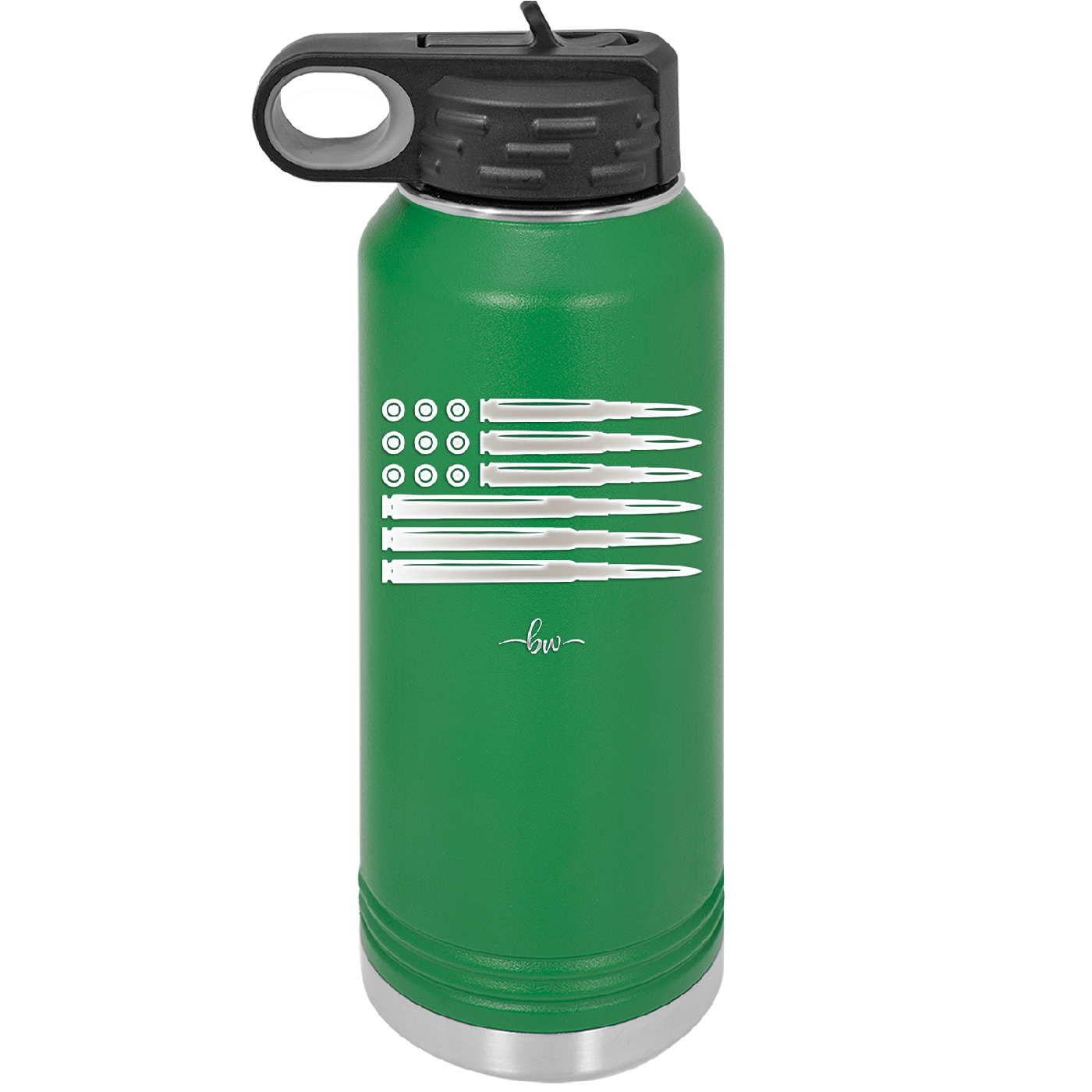 Bullet Flag - Laser Engraved Stainless Steel Drinkware - 1253 -