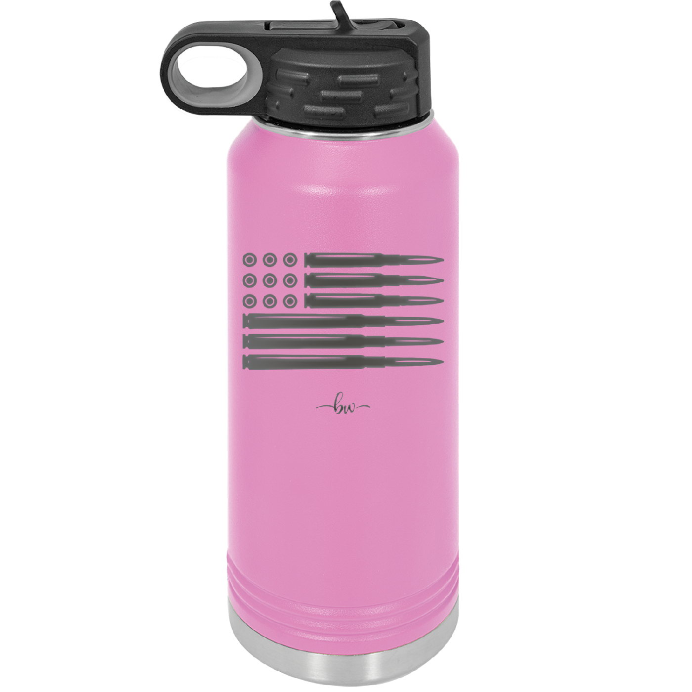 Bullet Flag - Laser Engraved Stainless Steel Drinkware - 1253 -