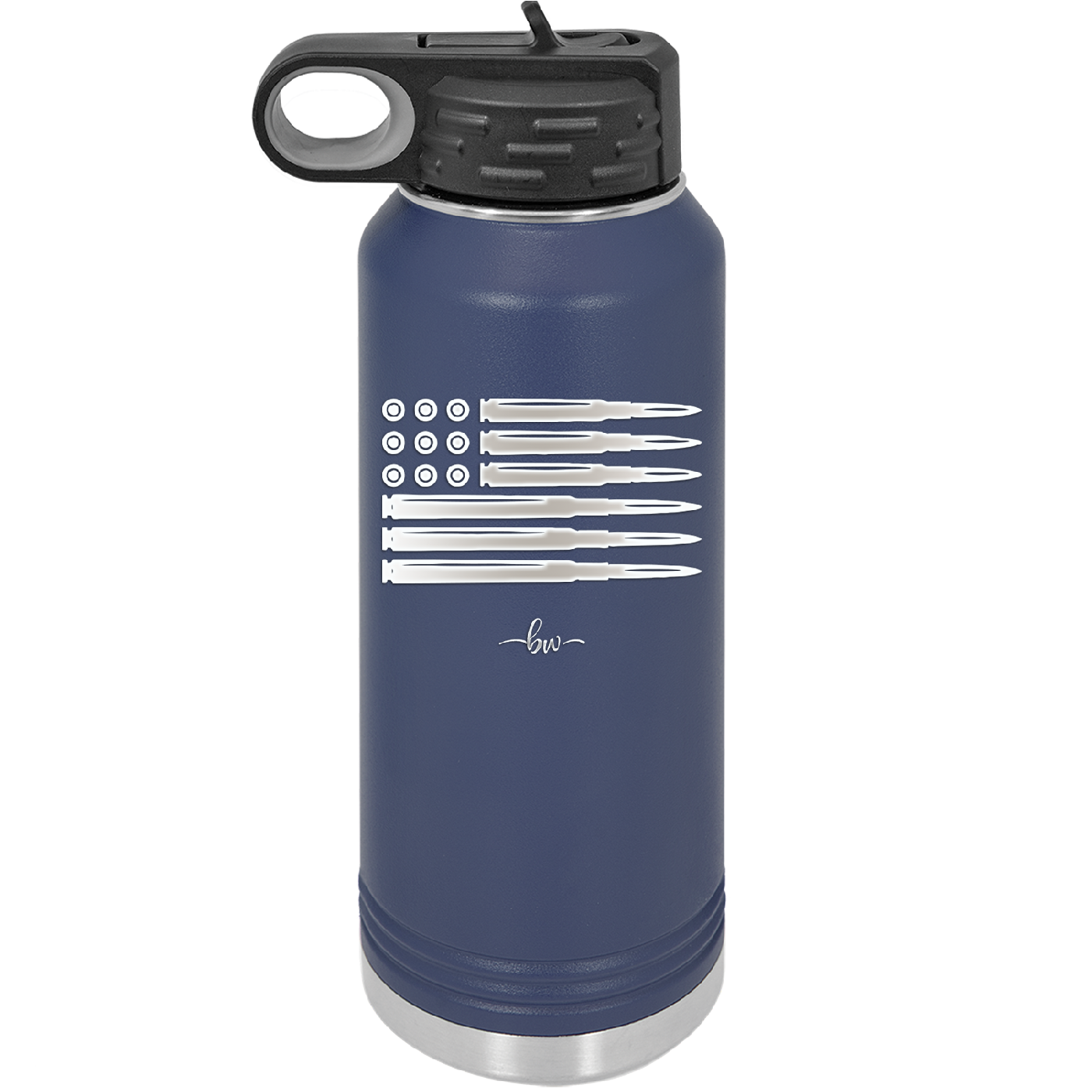 Bullet Flag - Laser Engraved Stainless Steel Drinkware - 1253 -