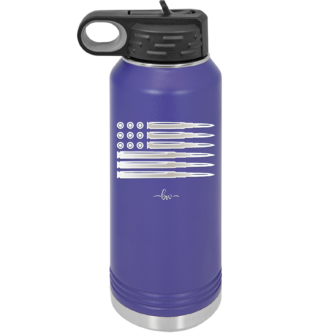 Bullet Flag - Laser Engraved Stainless Steel Drinkware - 1253 -