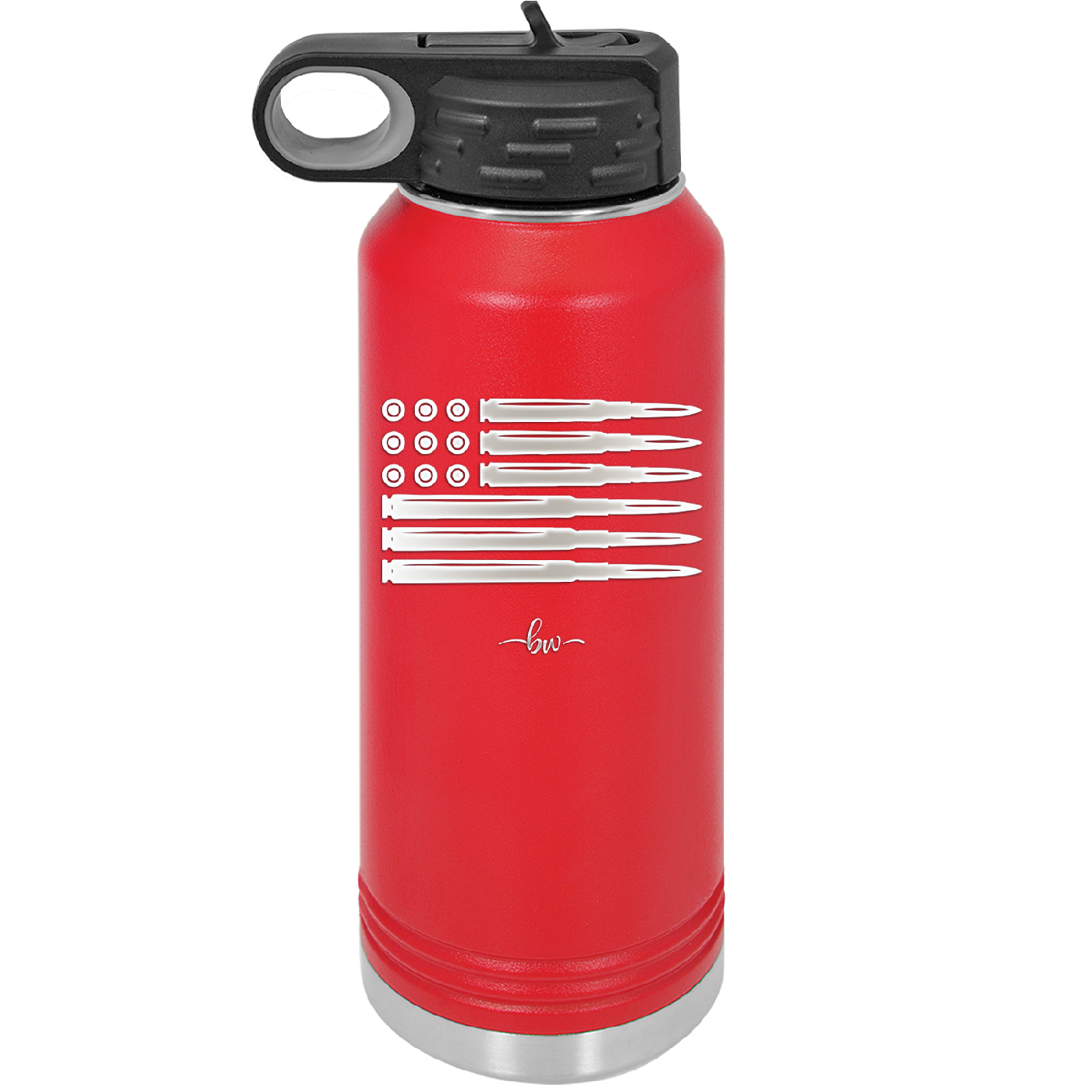 Bullet Flag - Laser Engraved Stainless Steel Drinkware - 1253 -