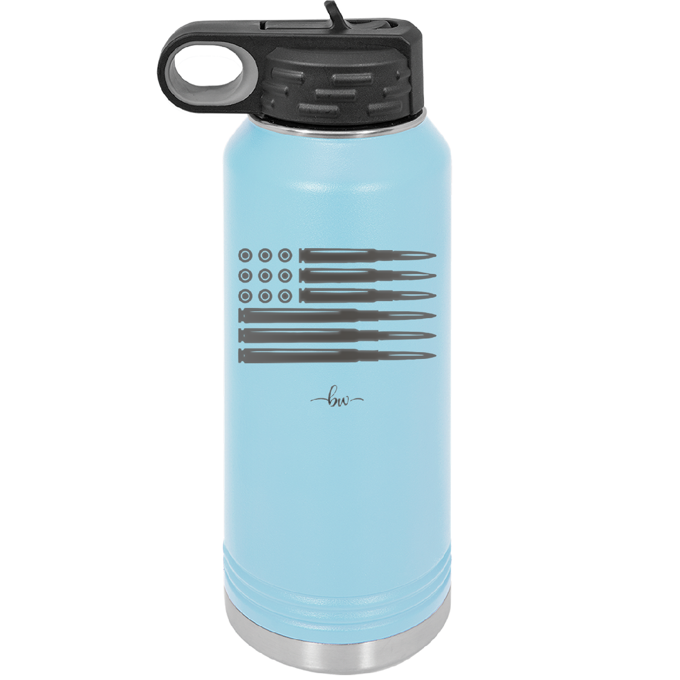 Bullet Flag - Laser Engraved Stainless Steel Drinkware - 1253 -
