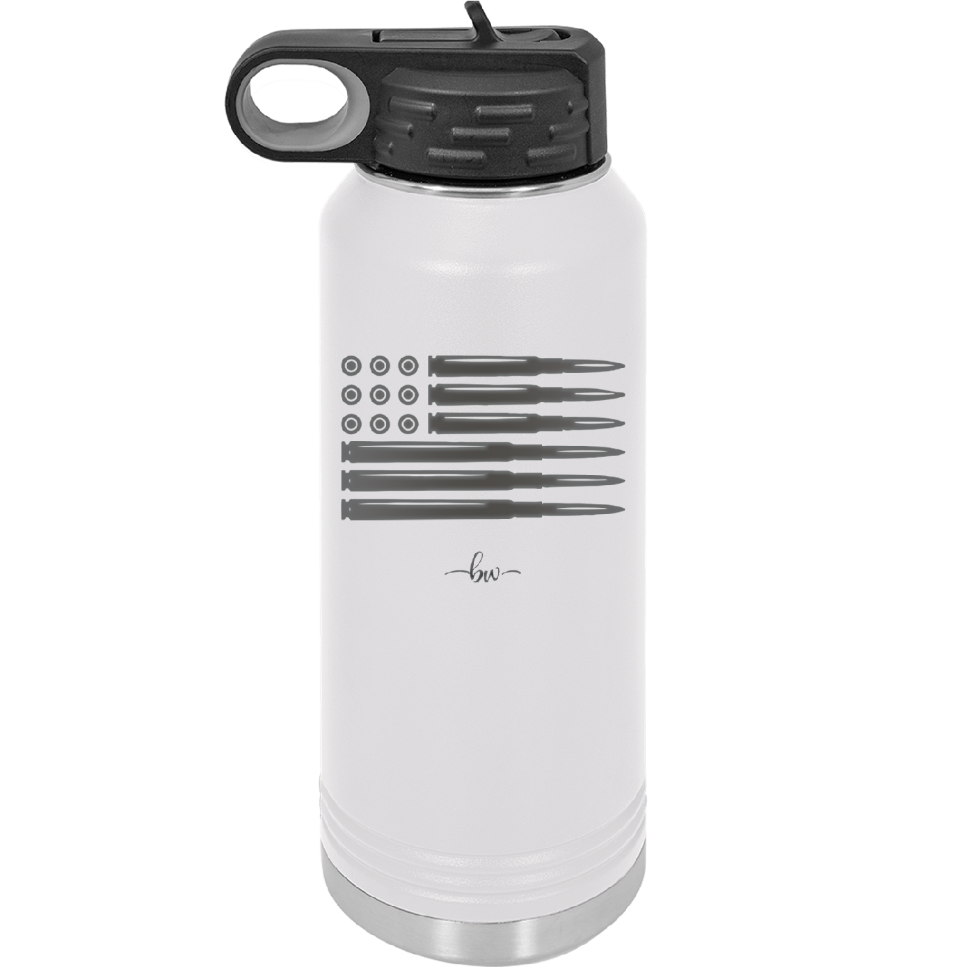 Bullet Flag - Laser Engraved Stainless Steel Drinkware - 1253 -