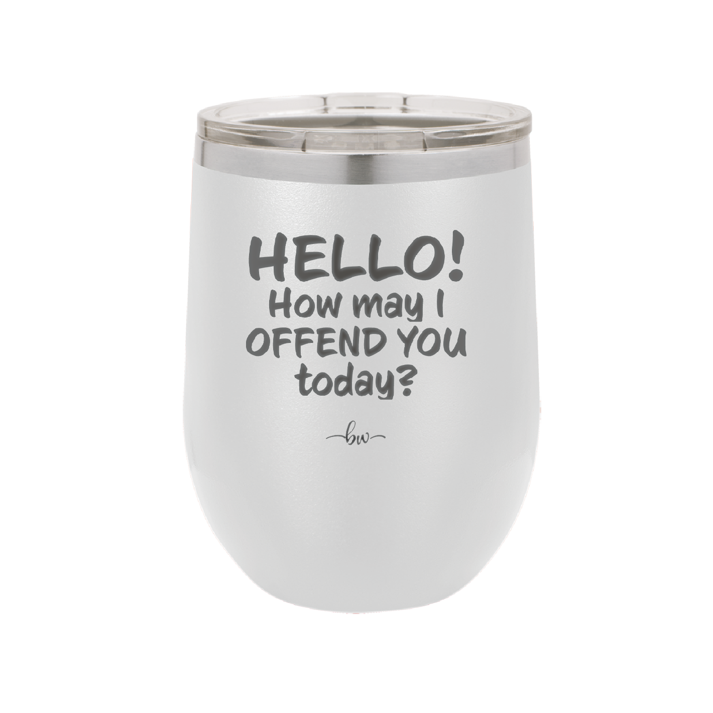 Hello How May I Offend You Today - Laser Engraved Stainless Steel Drinkware - 1257 -