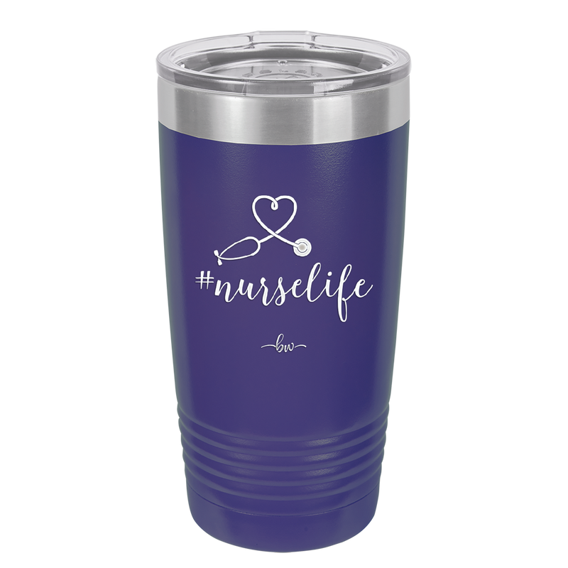 20oz #nurselife tumbler - purple
