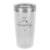 20oz #nurselife tumbler - white