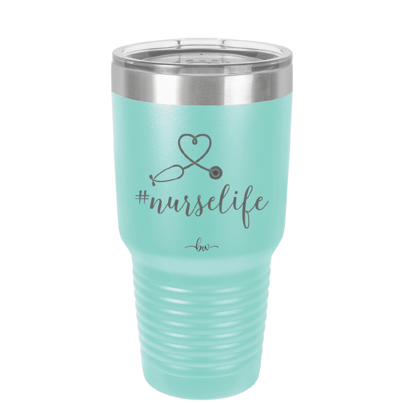 30oz #nurselife tumbler - seafoam