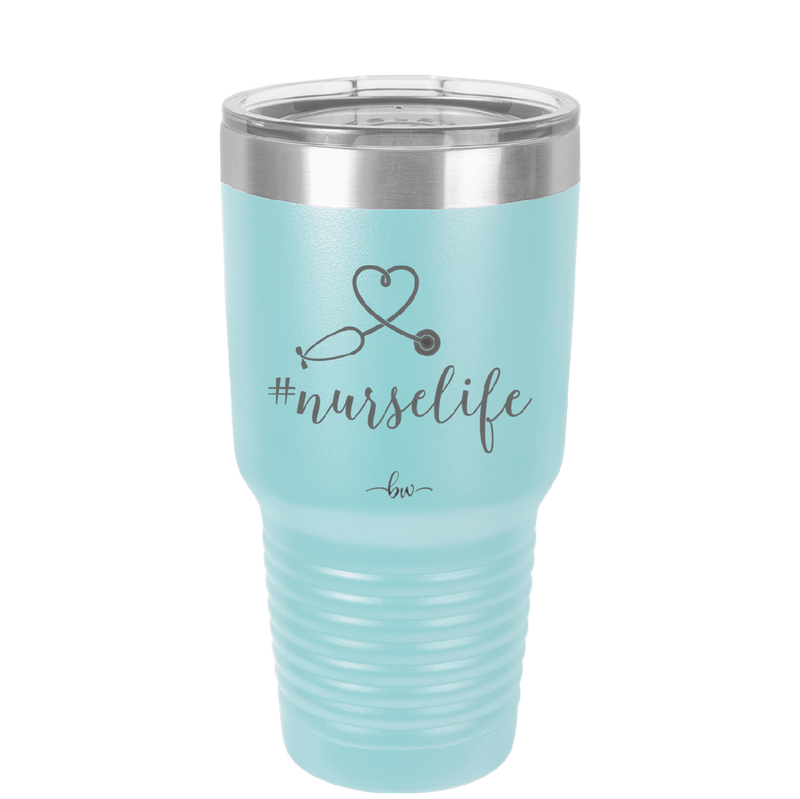 30oz #nurselife tumbler - sky