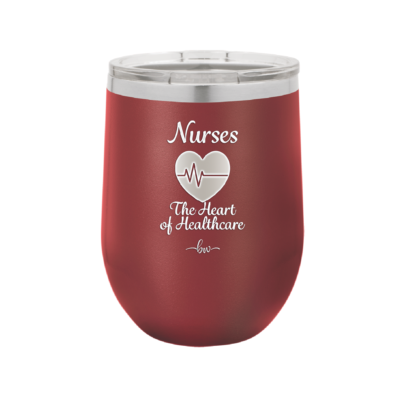 Nursing: The Heart of Healthcare - Laser Engraved Stainless Steel Drinkware - 1272 -