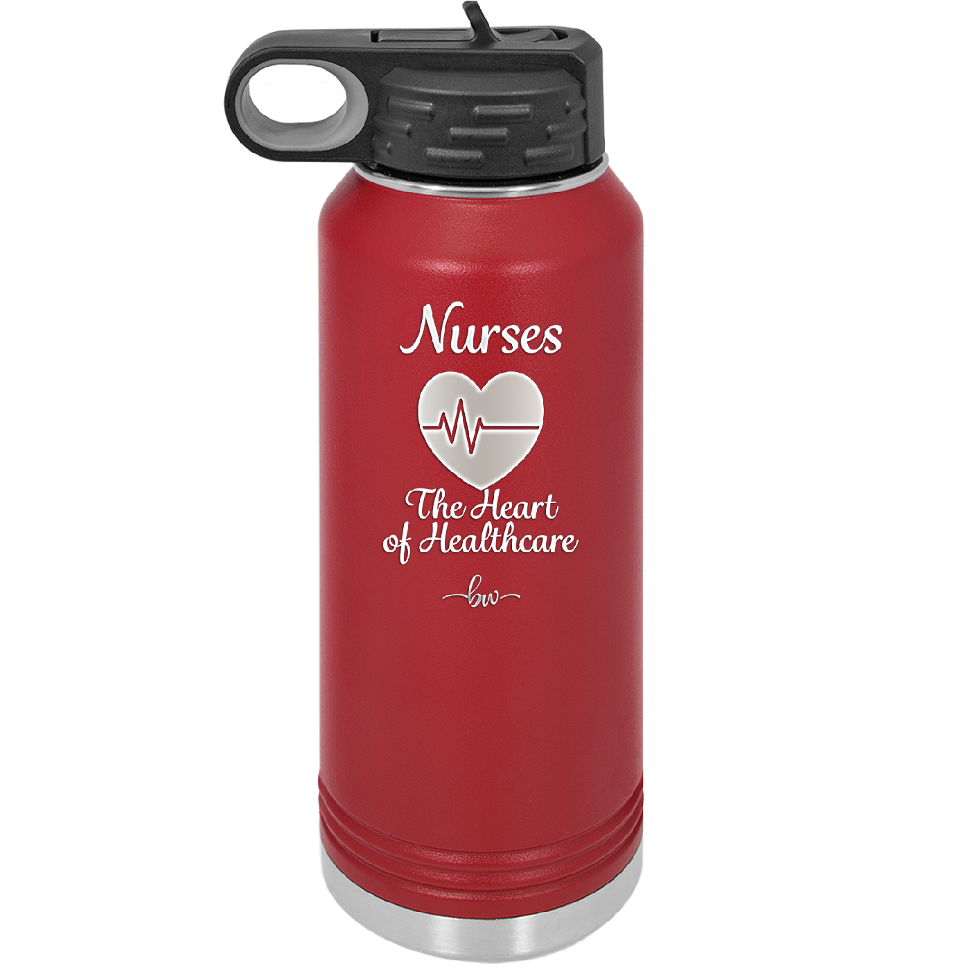 Nursing: The Heart of Healthcare - Laser Engraved Stainless Steel Drinkware - 1272 -