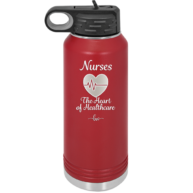 Nursing: The Heart of Healthcare - Laser Engraved Stainless Steel Drinkware - 1272 -