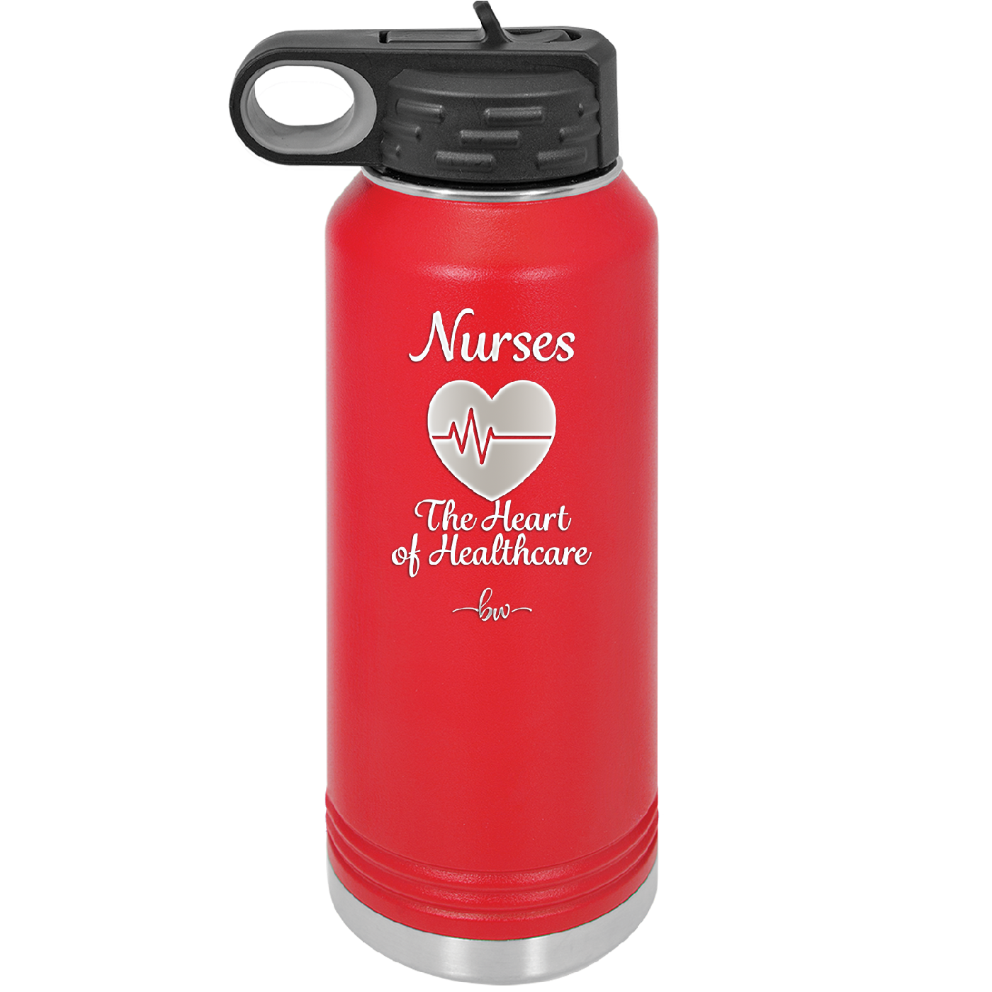 Nursing: The Heart of Healthcare - Laser Engraved Stainless Steel Drinkware - 1272 -