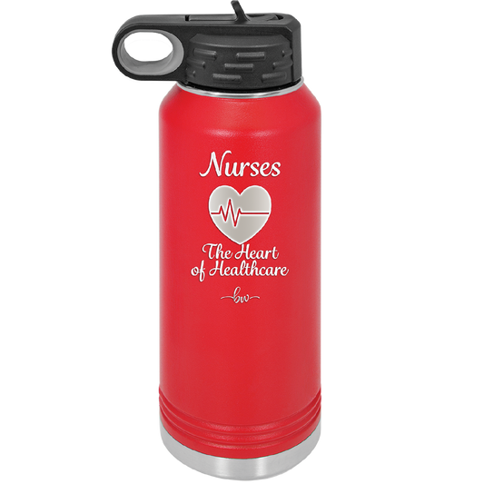Nursing: The Heart of Healthcare - Laser Engraved Stainless Steel Drinkware - 1272 -