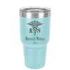 RN Rescue Ninja Nurse Caduceus - Laser Engraved Stainless Steel Drinkware - 1274 -