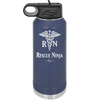 RN Rescue Ninja Nurse Caduceus - Laser Engraved Stainless Steel Drinkware - 1274 -
