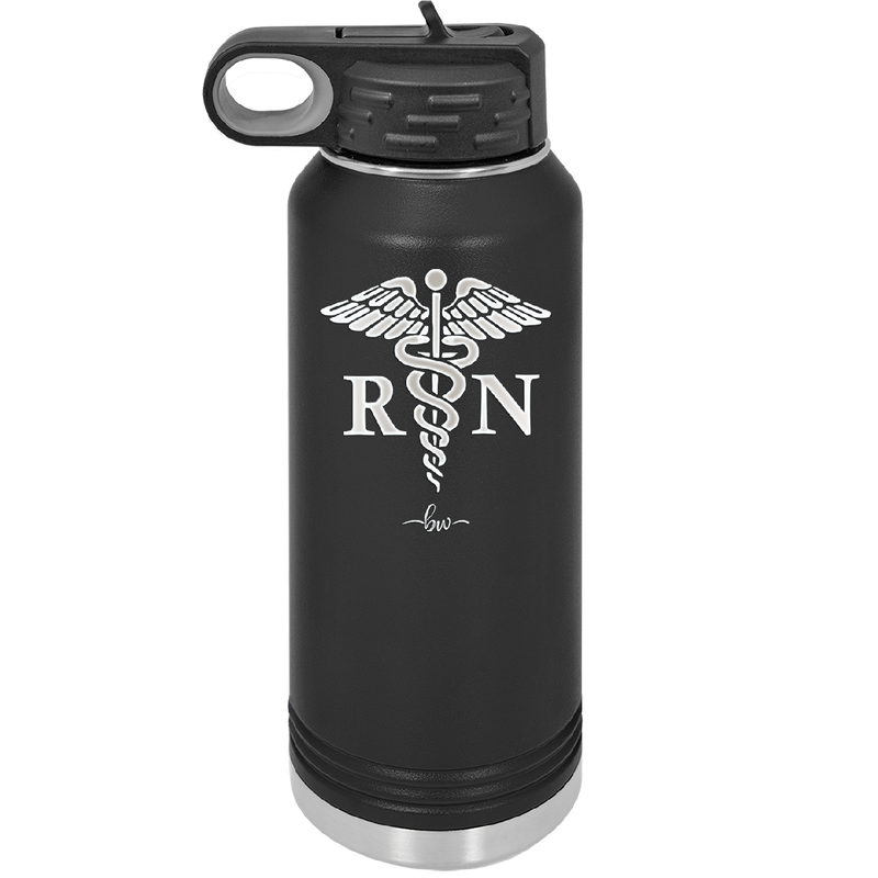RN Caduceus Nursing - Laser Engraved Stainless Steel Drinkware - 1275 -