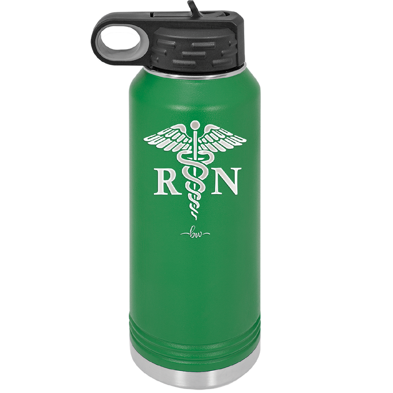 RN Caduceus Nursing - Laser Engraved Stainless Steel Drinkware - 1275 -