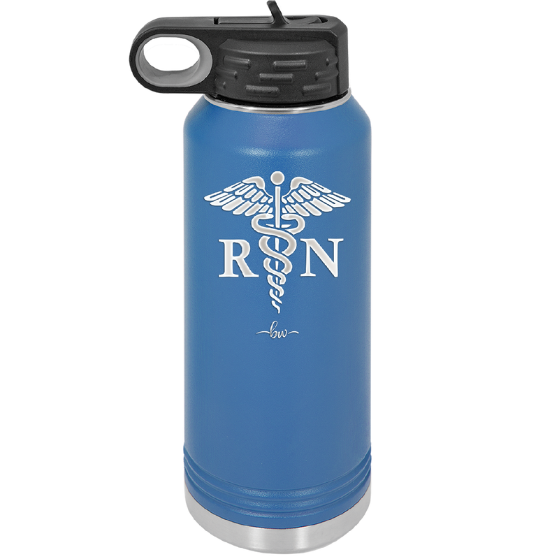 RN Caduceus Nursing - Laser Engraved Stainless Steel Drinkware - 1275 -