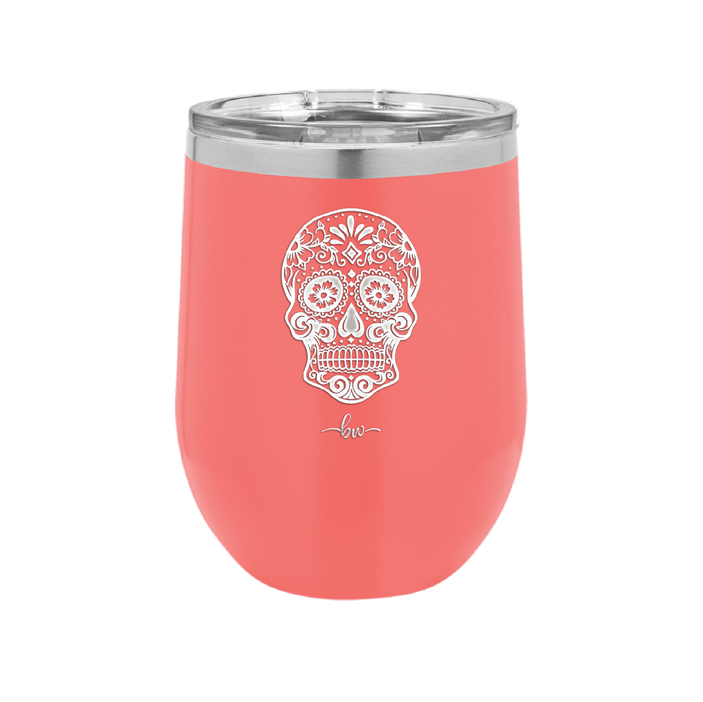 Sugar Skull - Laser Engraved Stainless Steel Drinkware - 1278 -