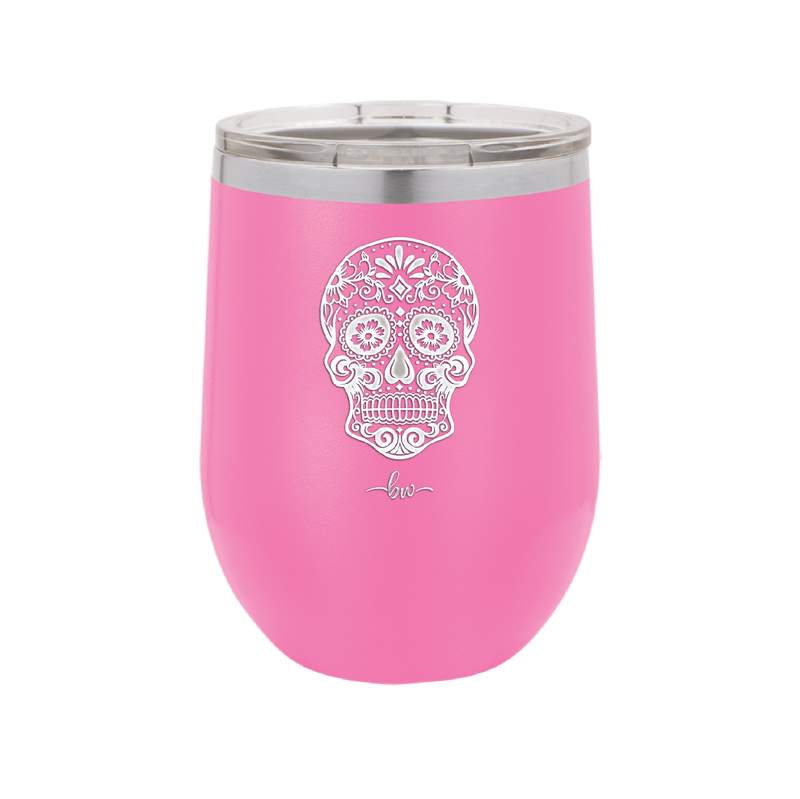 Sugar Skull - Laser Engraved Stainless Steel Drinkware - 1278 -