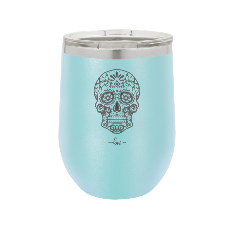 Sugar Skull - Laser Engraved Stainless Steel Drinkware - 1278 -