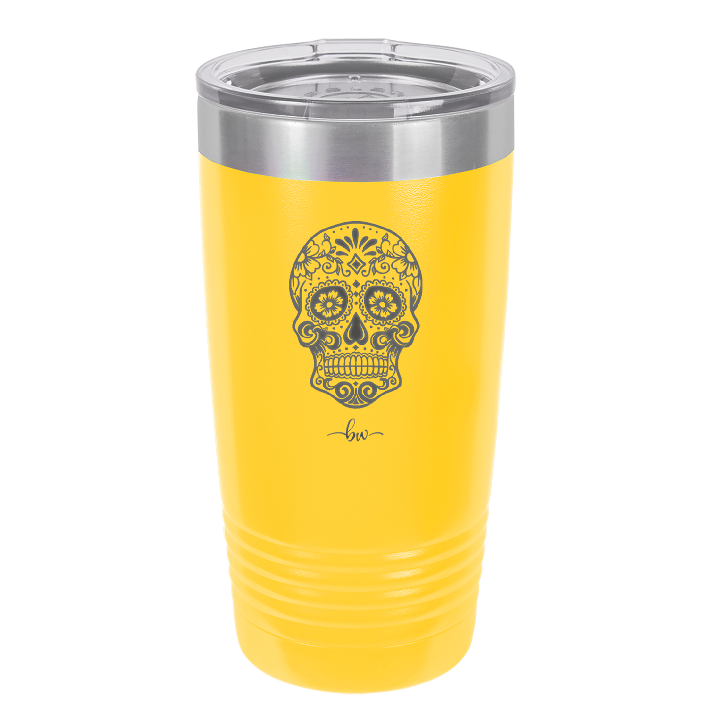 Sugar Skull - Laser Engraved Stainless Steel Drinkware - 1278 -