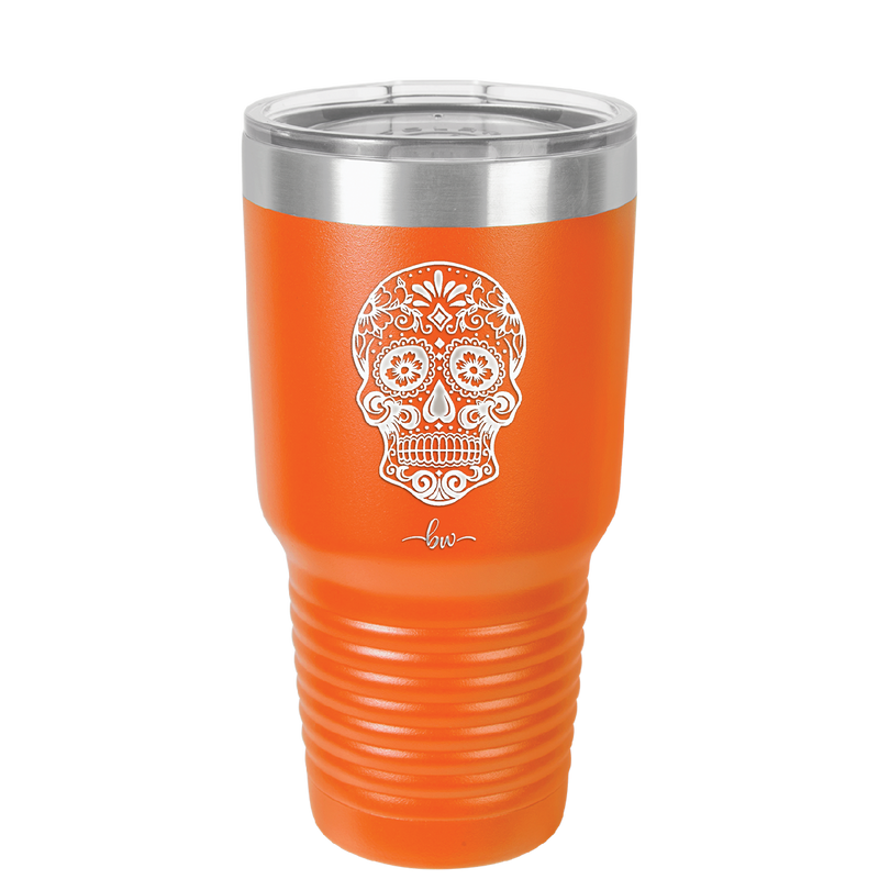 Sugar Skull - Laser Engraved Stainless Steel Drinkware - 1278 -
