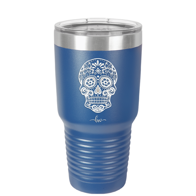 Sugar Skull - Laser Engraved Stainless Steel Drinkware - 1278 -