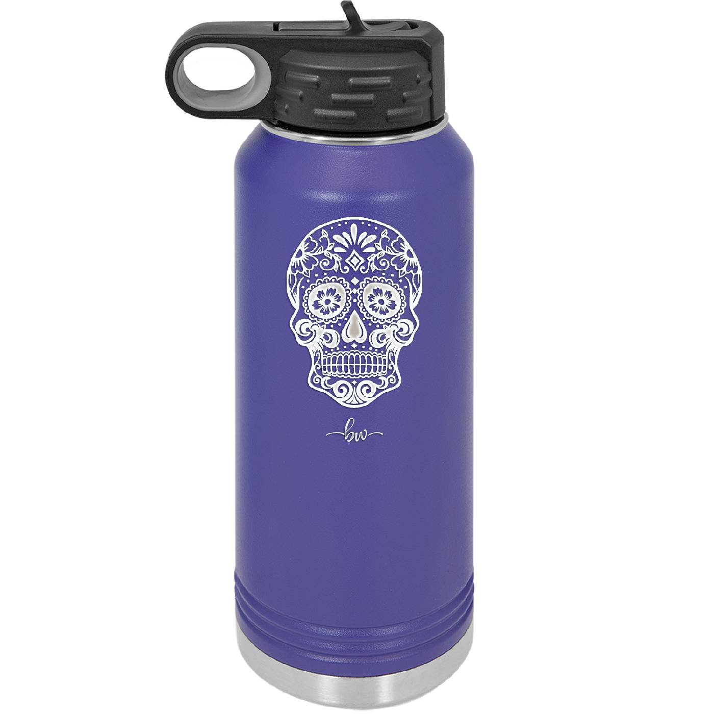 Sugar Skull - Laser Engraved Stainless Steel Drinkware - 1278 -