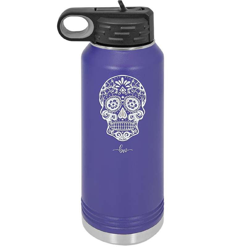Sugar Skull - Laser Engraved Stainless Steel Drinkware - 1278 -