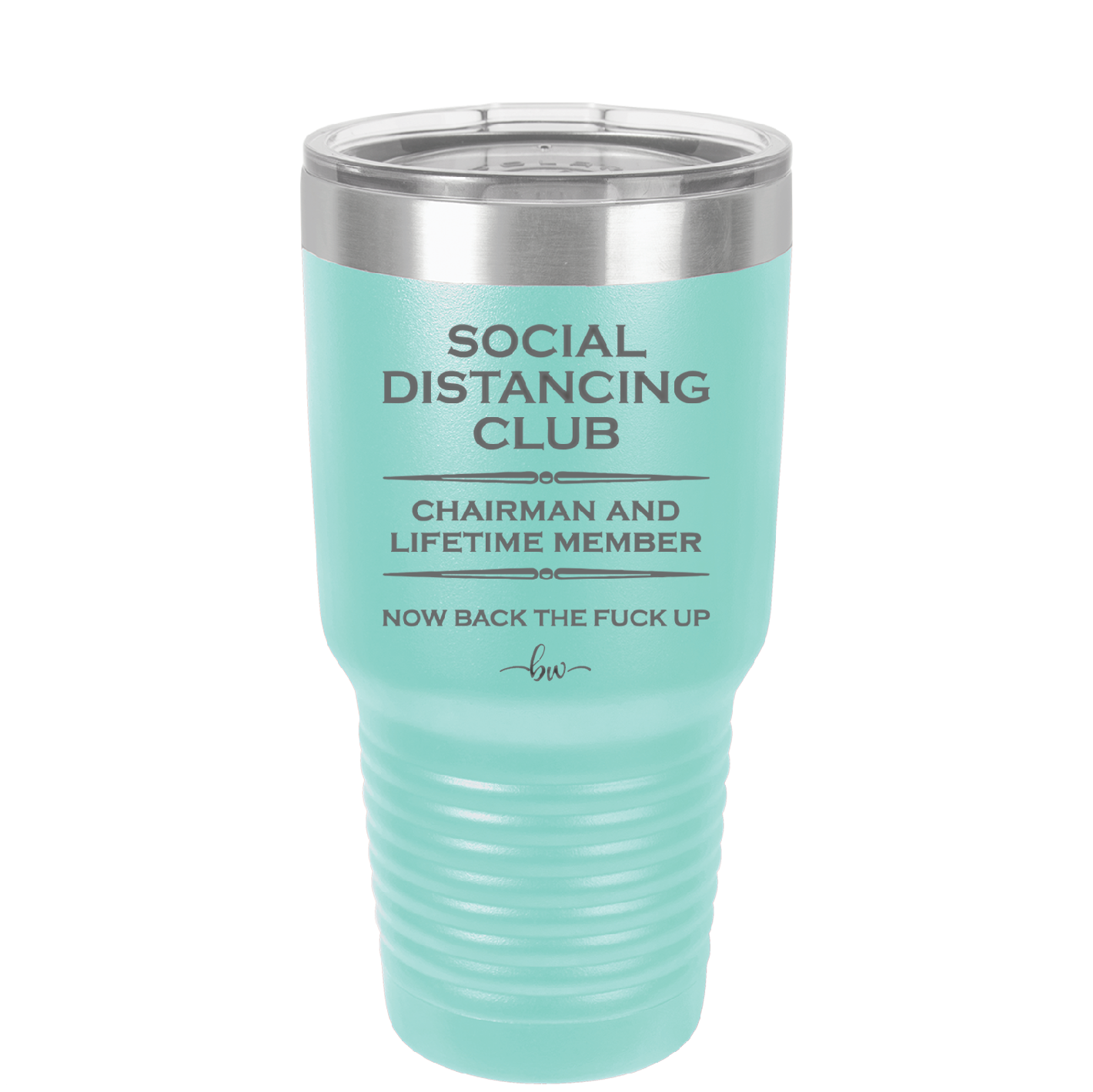 Social Distancing Club - Laser Engraved Stainless Steel Drinkware - 1285 -