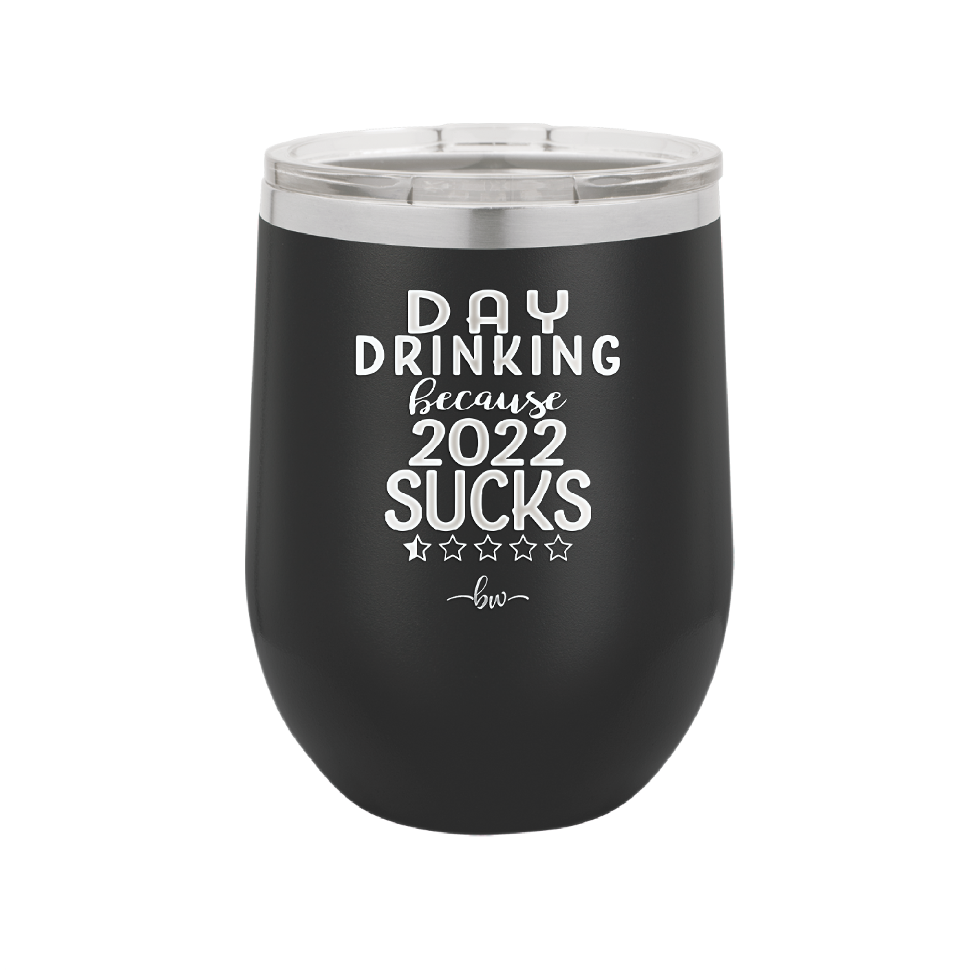 Day Drinking Because 2022 Sucks - Laser Engraved Stainless Steel Drinkware - 1292 -