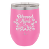 Blessed Mimi Half Wreath - Laser Engraved Stainless Steel Drinkware - 1298 -