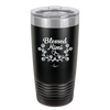 Blessed Mimi Half Wreath - Laser Engraved Stainless Steel Drinkware - 1298 -