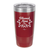 Blessed Mimi Half Wreath - Laser Engraved Stainless Steel Drinkware - 1298 -