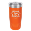 Blessed Mimi Half Wreath - Laser Engraved Stainless Steel Drinkware - 1298 -