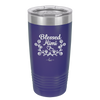 Blessed Mimi Half Wreath - Laser Engraved Stainless Steel Drinkware - 1298 -