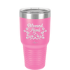 Blessed Mimi Half Wreath - Laser Engraved Stainless Steel Drinkware - 1298 -