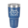 Blessed Mimi Half Wreath - Laser Engraved Stainless Steel Drinkware - 1298 -