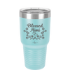 Blessed Mimi Half Wreath - Laser Engraved Stainless Steel Drinkware - 1298 -