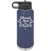 Blessed Mimi Half Wreath - Laser Engraved Stainless Steel Drinkware - 1298 -