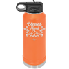 Blessed Mimi Half Wreath - Laser Engraved Stainless Steel Drinkware - 1298 -