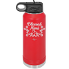 Blessed Mimi Half Wreath - Laser Engraved Stainless Steel Drinkware - 1298 -