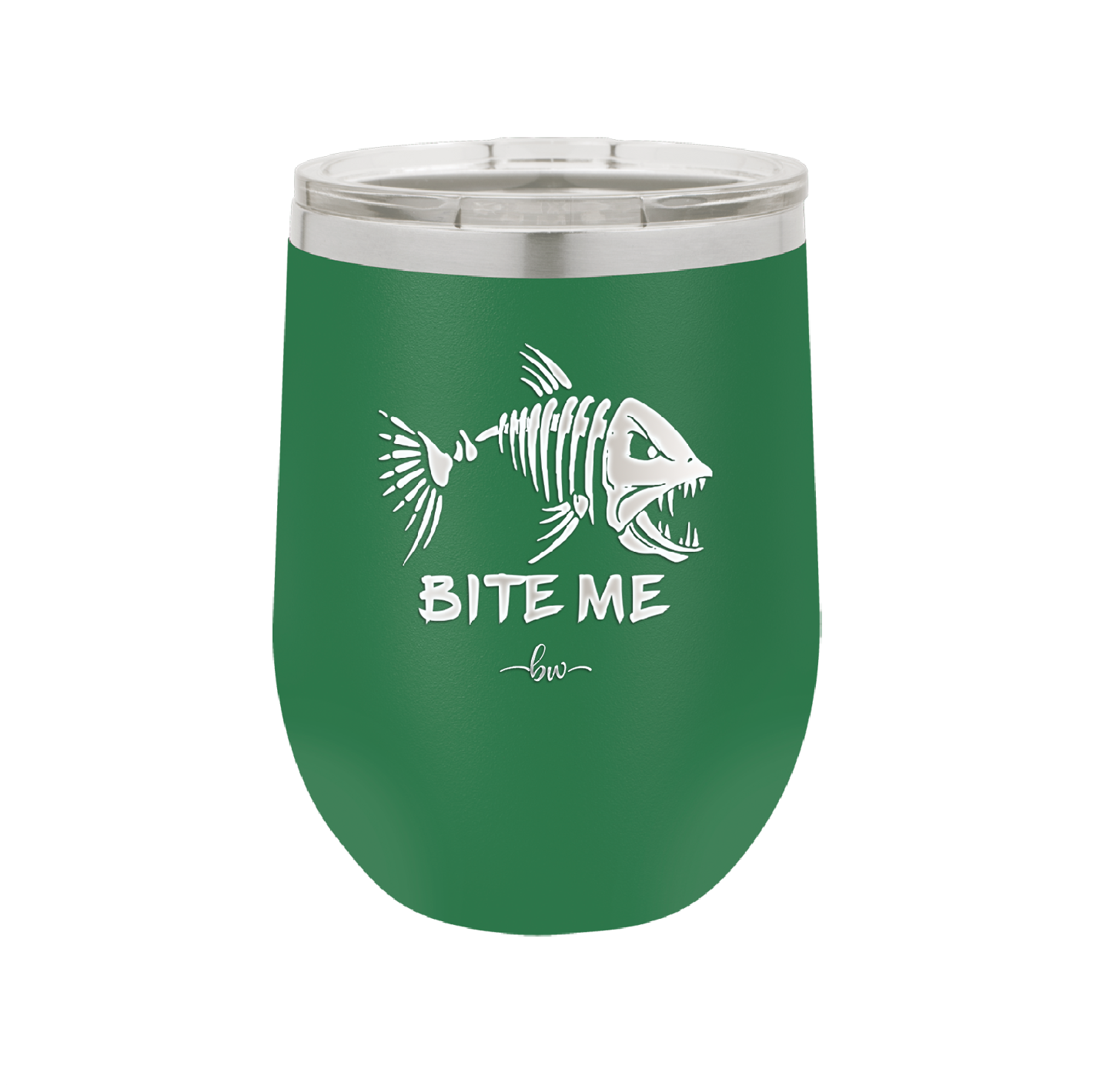 Bite Me Fish Bone - Laser Engraved Stainless Steel Drinkware - 1299 -