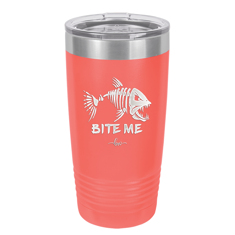 Bite Me Fish Bone - Laser Engraved Stainless Steel Drinkware - 1299 -