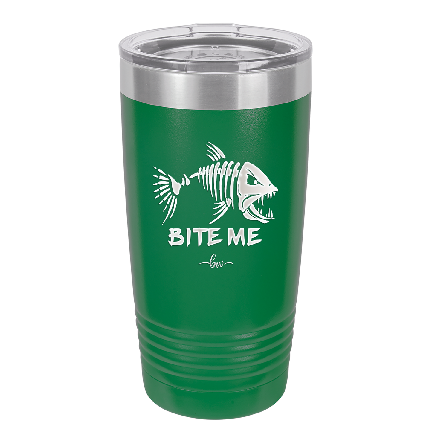 Bite Me Fish Bone - Laser Engraved Stainless Steel Drinkware - 1299 -